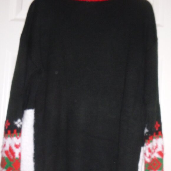 Holiday Time Women’s Ugly Christmas Sweater Santa Bling Elf Bar Pubs Size Large - Picture 5 of 5
